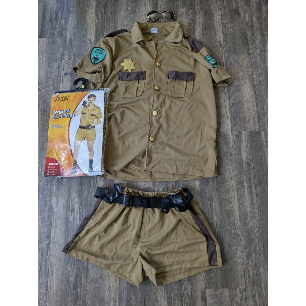 Spirit Sergeant Short Pants Cop Police Halloween Costume Cosplay Party Adult M - Picture 2 of 15